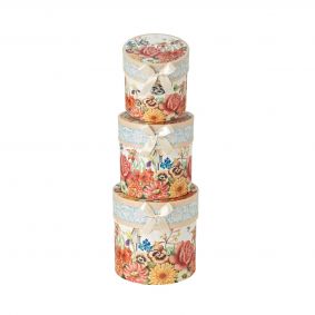 Set 3 scatole fasciate Fiori