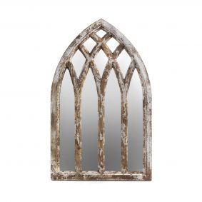 Specchio arco in legno shabby