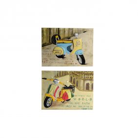 Quadro dipinto lambretta