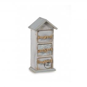 Portatutto cabina in legno con 3 cassetti