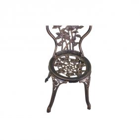 Tavolo in alluminio pressofuso nero con 2 sedie da esterno giardino