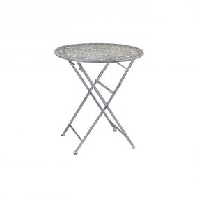 Tavolo in ferro grigio con 2 sedie da esterno giardino