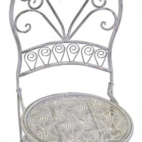 Tavolo in ferro grigio con 2 sedie da esterno giardino