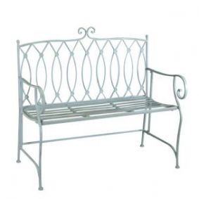 Panchina in ferro verde 2 posti da esterno giardino