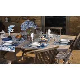 4 tovagliette americane in tessuto Beach azzurro