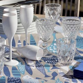 Confezione 6 flutes luxury bianco