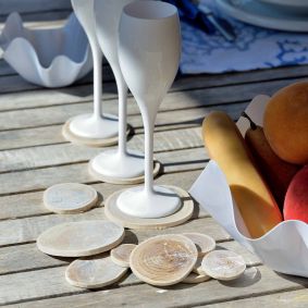 Confezione 6 flutes luxury bianco