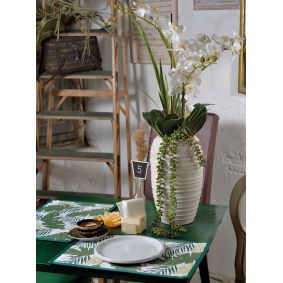 Tovaglietta rettangolare foglie e felci verde