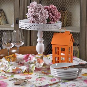 Tovaglia rotonda in tessuto Botticelli colorata