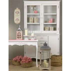 Quadro in legno vaso fiori con fregio