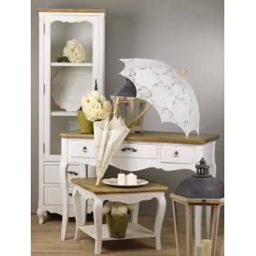 Consolle country bianca con cassetti