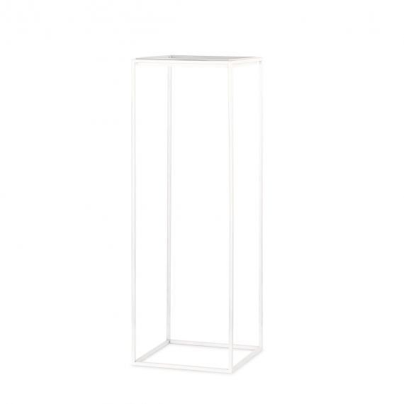 Alzata quadrata in ferro bianco