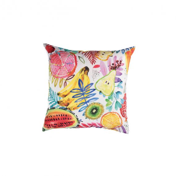 Cuscino quadrato in tessuto fantasia frutta