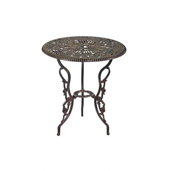 Tavolo in alluminio pressofuso nero con 2 sedie da esterno giardino