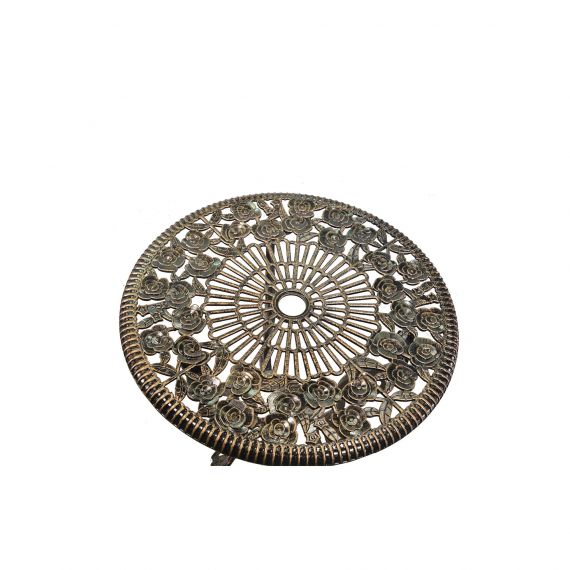 Tavolo in alluminio pressofuso nero con 2 sedie da esterno giardino