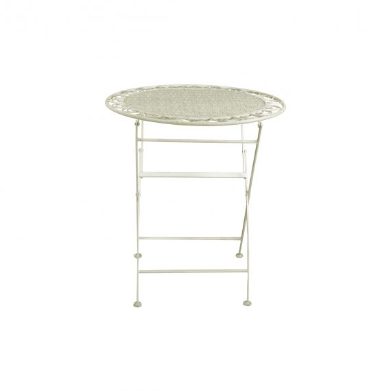 Tavolo avorio in ferro con 2 sedie da esterno giardino