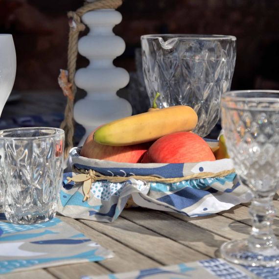 Set 6 bicchieri acqua Rombi in vetro