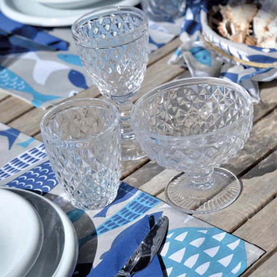 Set 6 coppe dessert Rombi in vetro