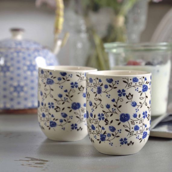 Servito da tè in ceramica con 6 bicchieri