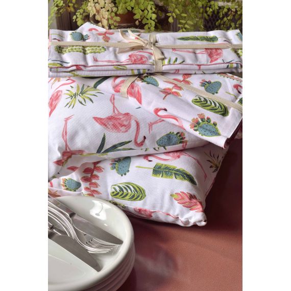 Tovaglia runner Flamingo rosa e fenicotteri