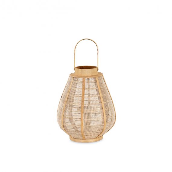 Lanterna in lino con portacandela
