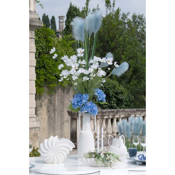 Vaso in ceramica bianca