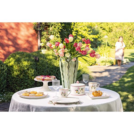 Biscottiera in ceramica fiori