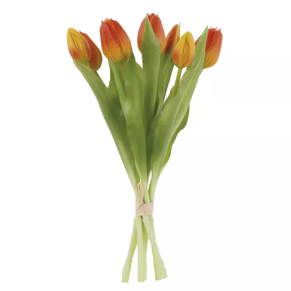 mazzo tulipani arancioni effetto real touch