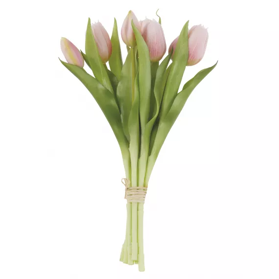 mazzo tulipani rosa effetto real touch